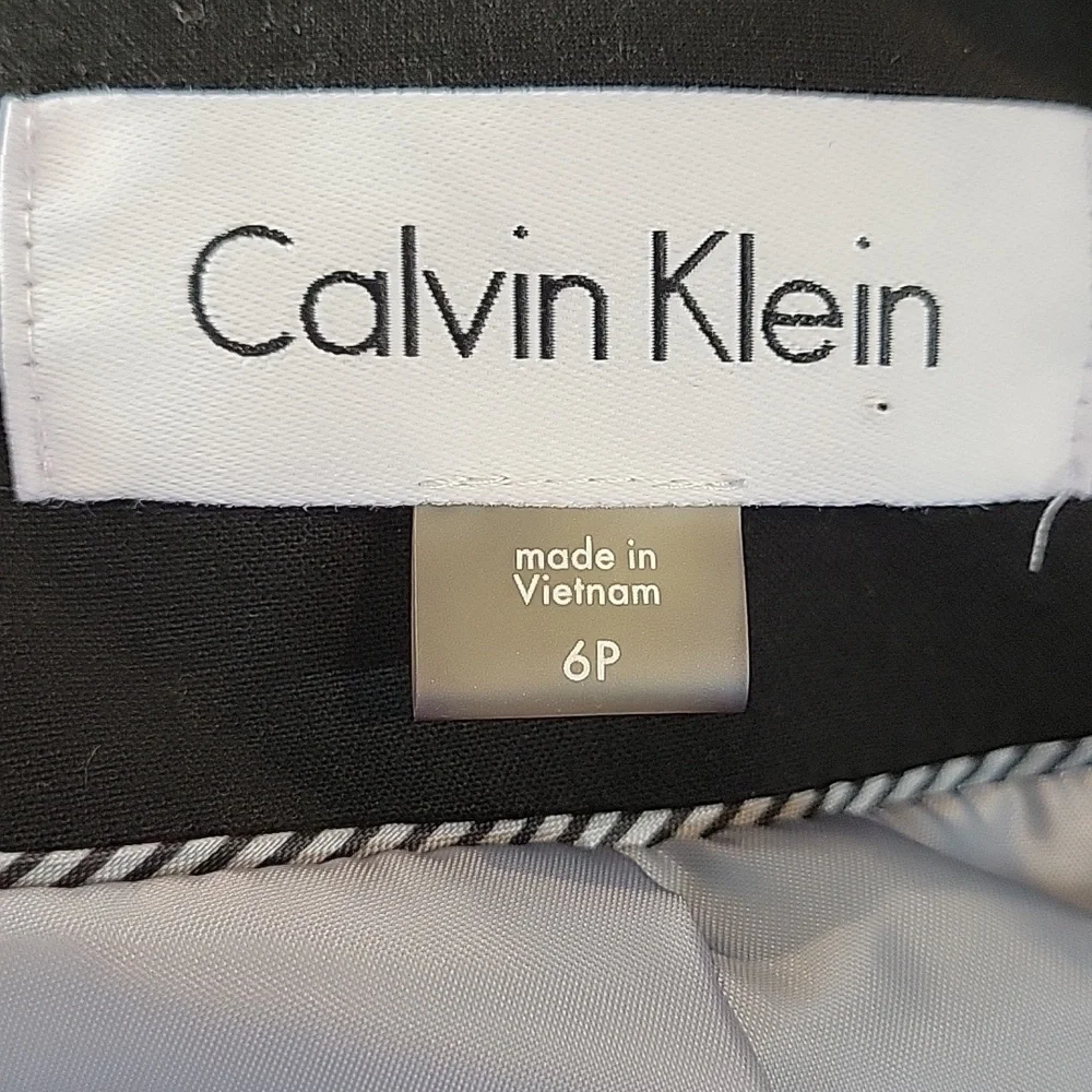 Calvin Klein Womens Solid Two Button Blazer Jacket Black